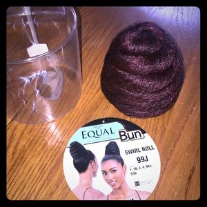 Hair piece swirl bun .